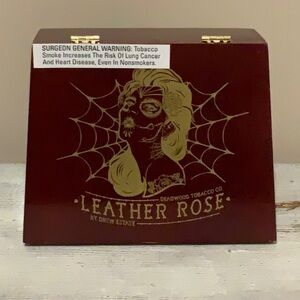 Leather Rose by Drew Estate Wood Cigar Box (6.75" x 5.75")